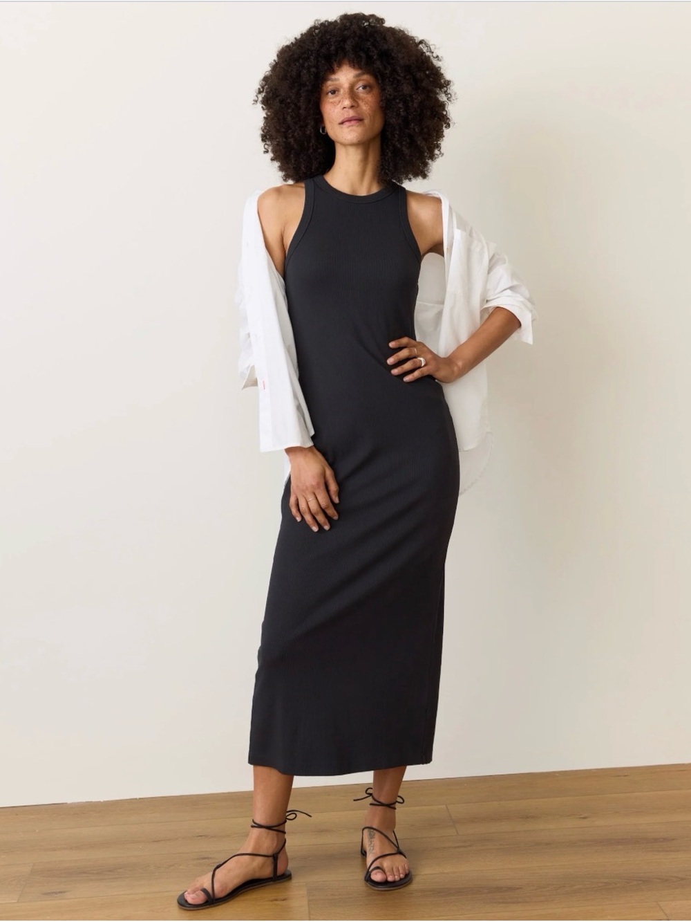 Marine Layer Lexi Rib Sun-in Dress, Size Mesium, Black NWOT